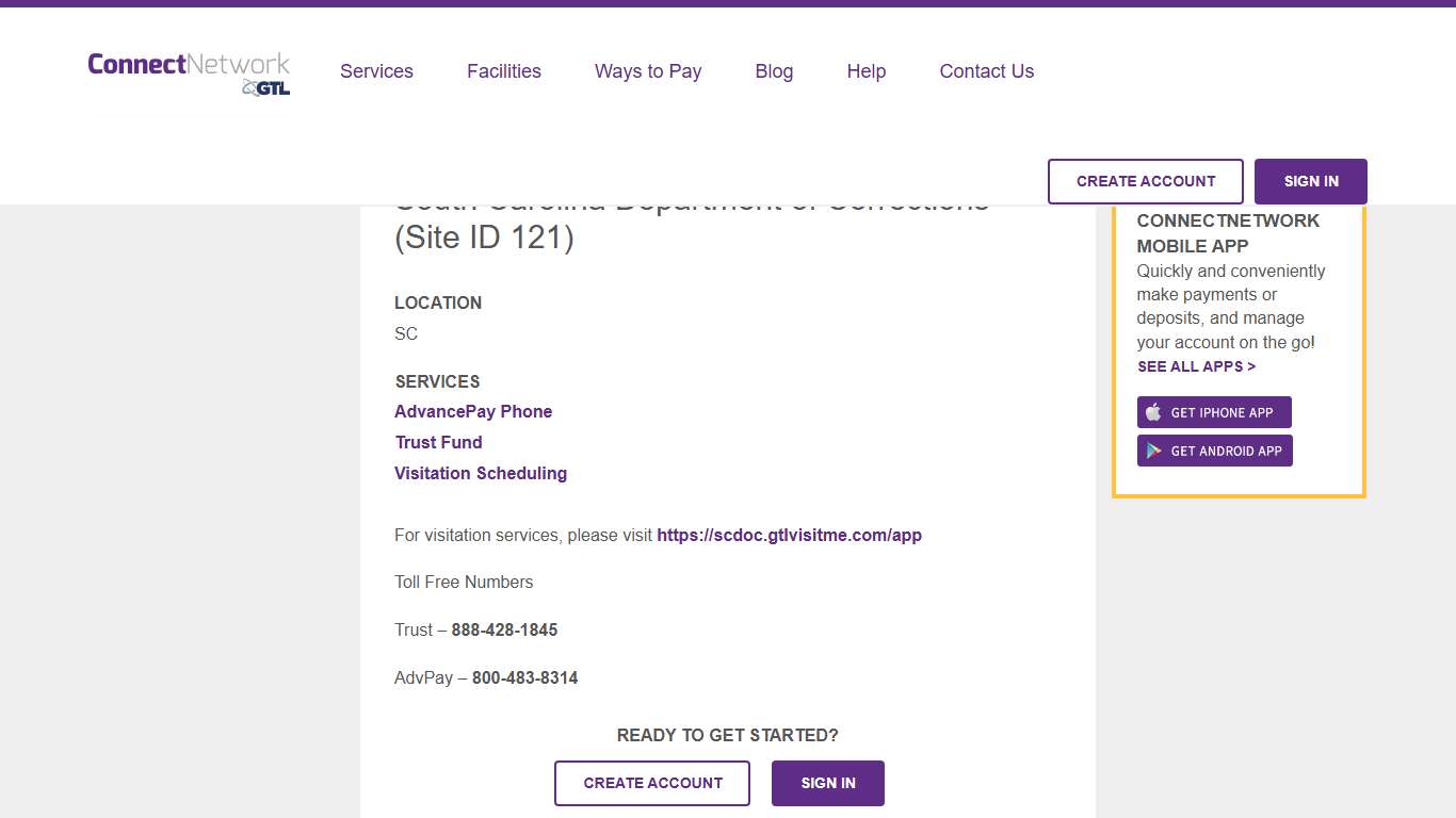 South Carolina Department of Corrections | ConnectNetwork